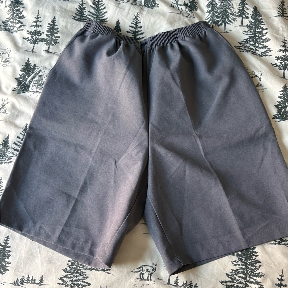 Men's Athletic Elastic-Waist Gray Performance Shorts